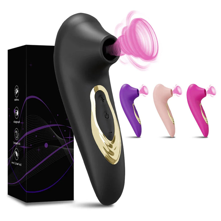 10-Mode Suction Clitoral & Nipple Stimulator in Black
