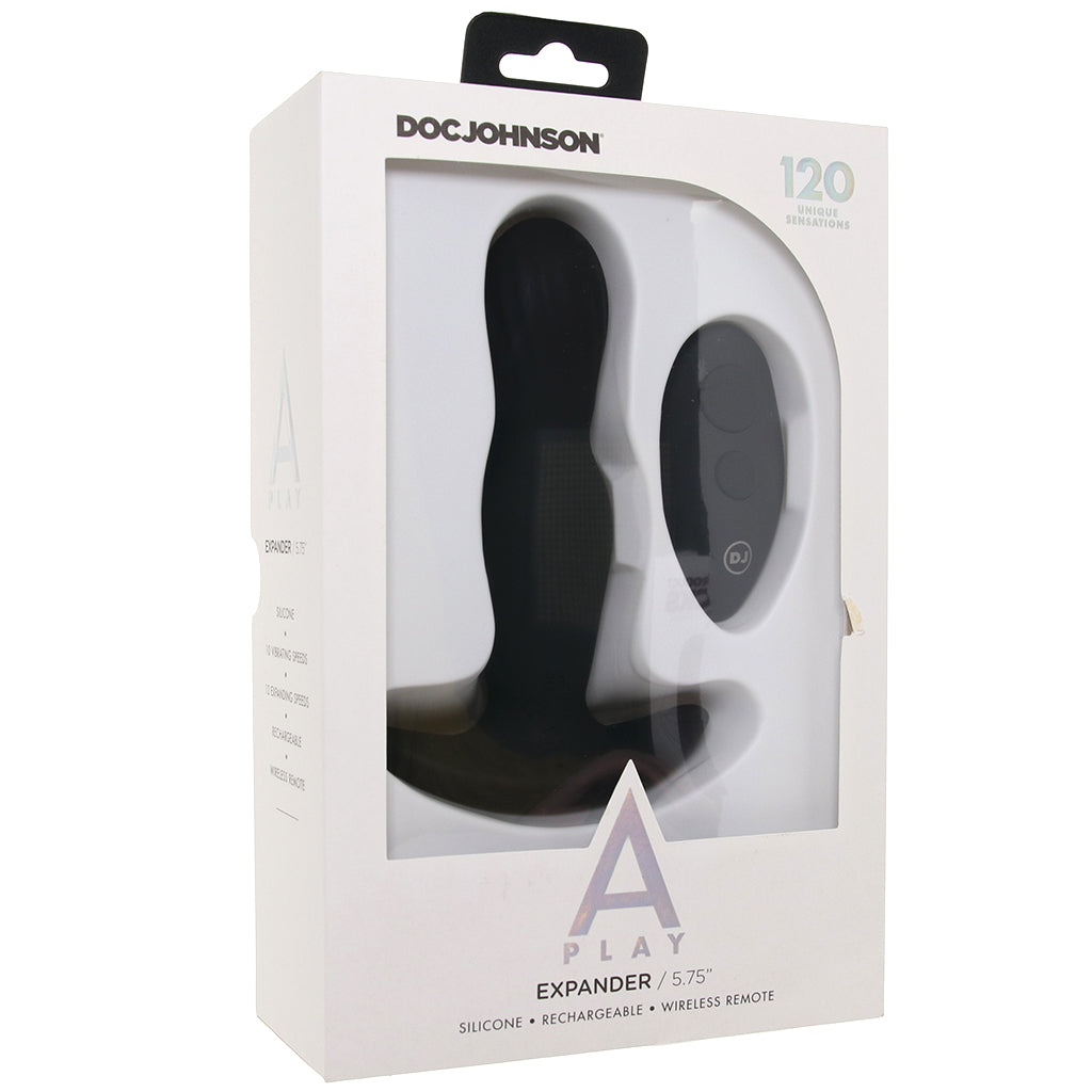 A-Play Expander 5.75 Inch Vibrating Plug in Black — Heaven Boutique Calgary 9