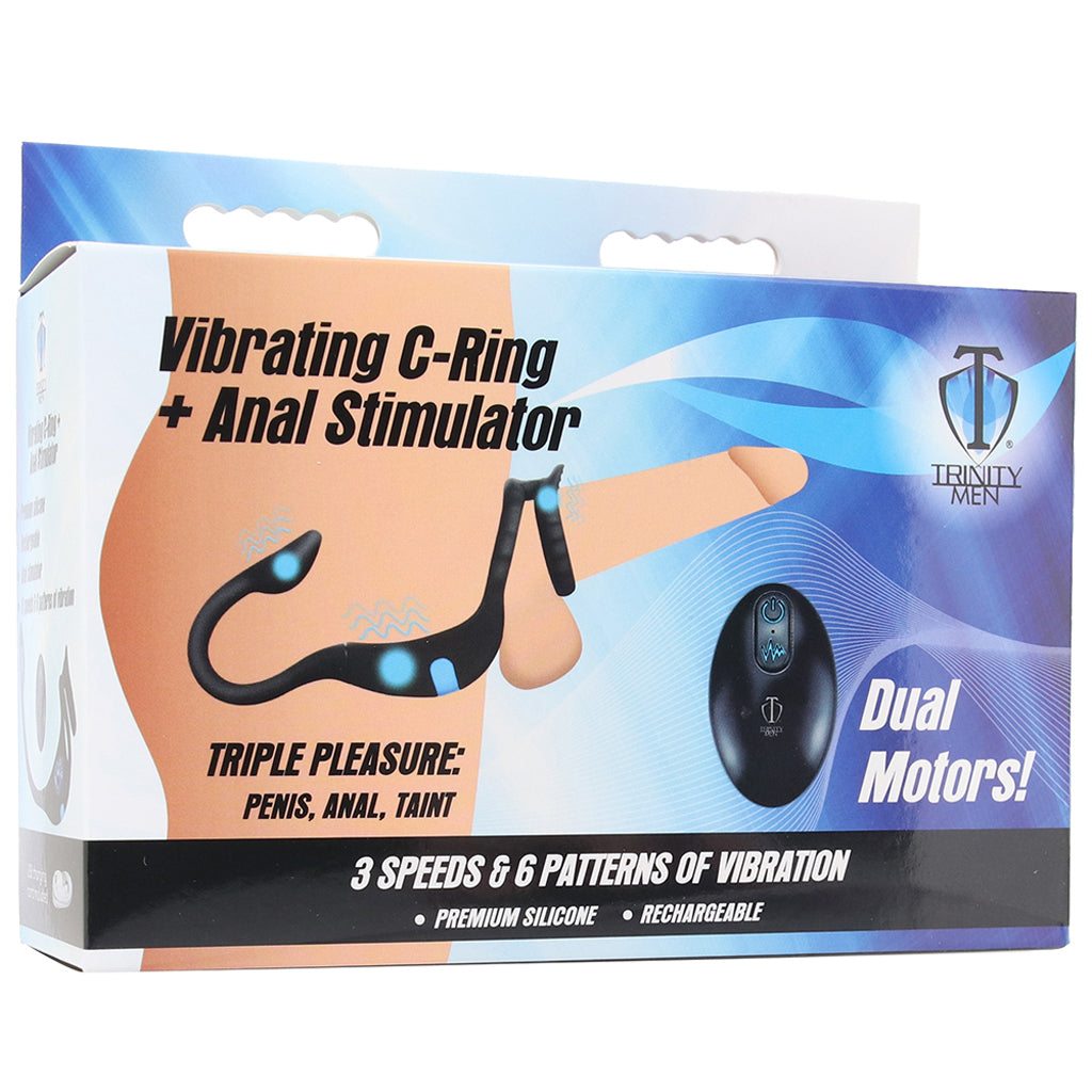 Trinity Men Vibrating C-Ring & Anal Stimulator — Heaven Boutique Calgary 6