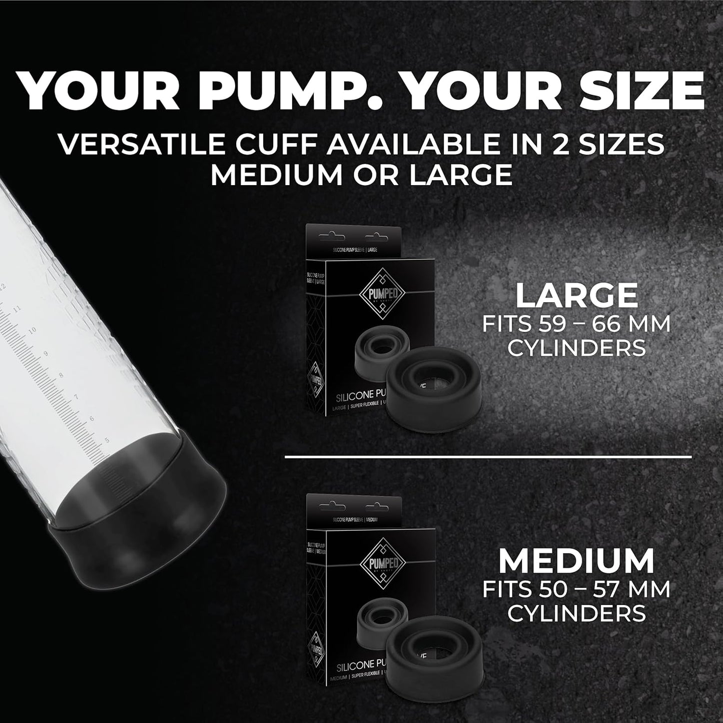 Shots Silicone Pump Sleeve (Large, Black) – Comfort & Airtight Seal 🖤