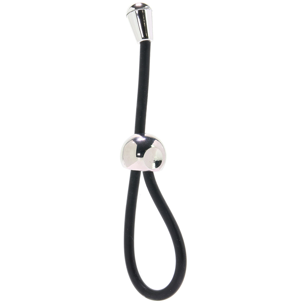 E-Z Cinch Silicone Lasso Cock Ring in Black — Heaven Boutique Calgary 1