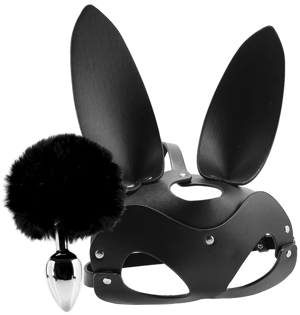 Tailz Bunny Tail Anal Plug &amp; Mask Set – Hop Into Fantasy 🐇✨