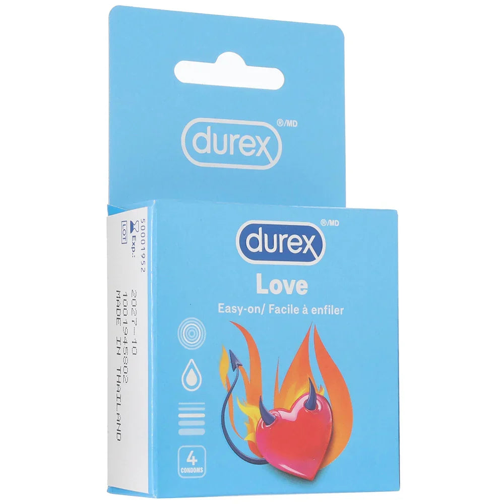 Love Lubricated Condoms in 4 Pack — Heaven Boutique Calgary 1