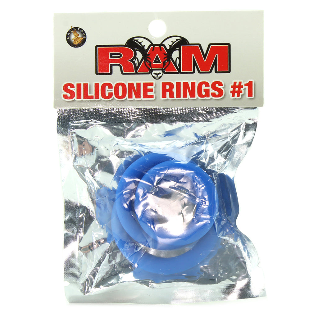 Ram Silicone Cock Rings #1 in Blue — Heaven Boutique Calgary 6
