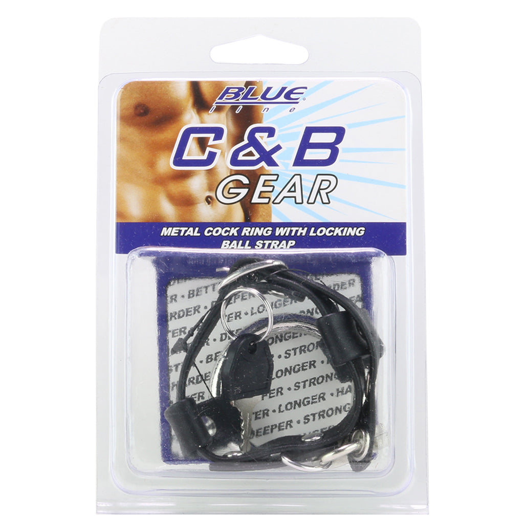 Metal Cock Ring with Locking Ball Strap — Heaven Boutique Calgary 6