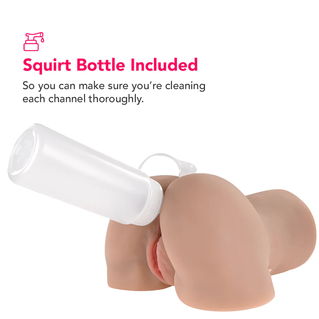 Rear Beauty Sucking & Vibrating Masturbator in Light