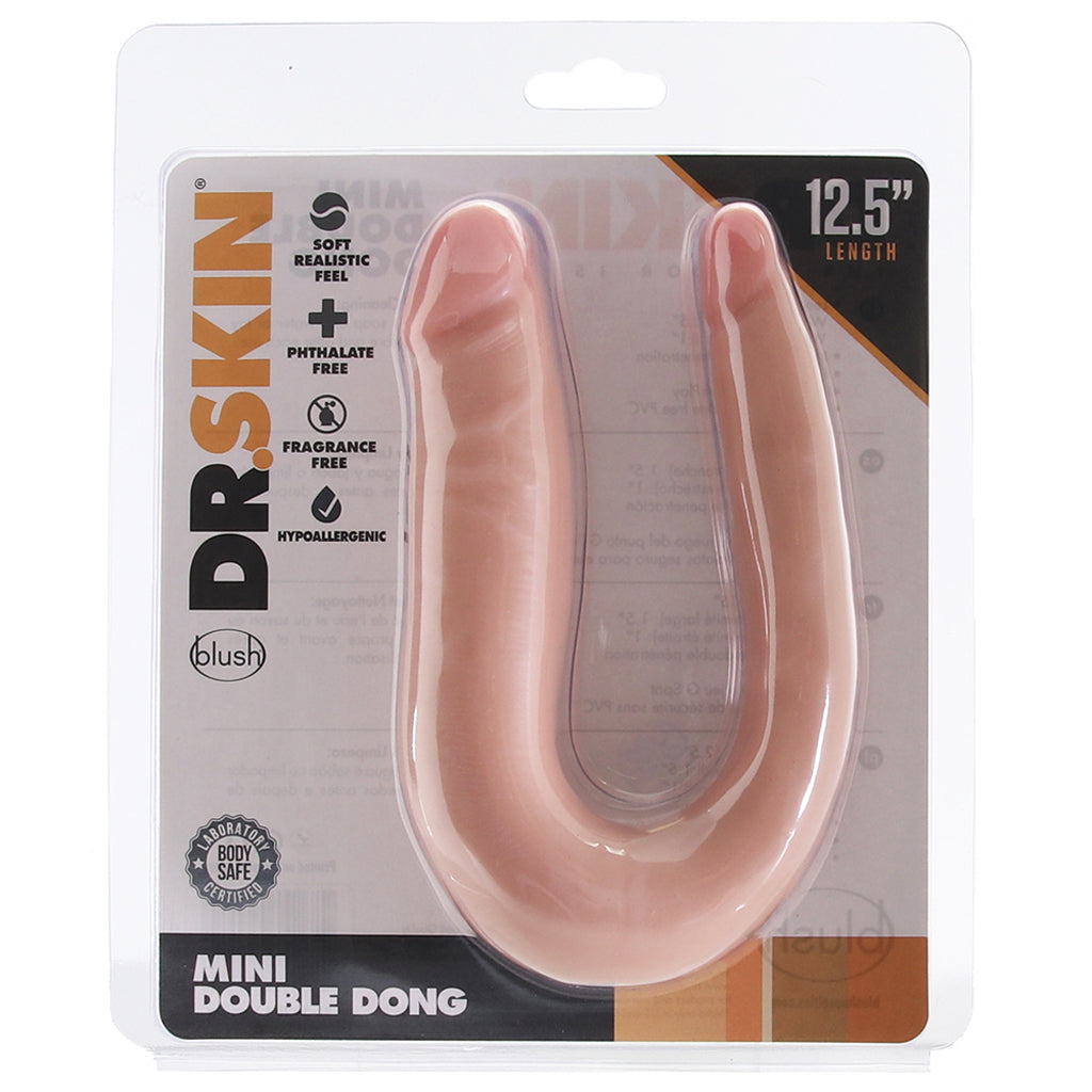 Dr. Skin Mini 12 Inch Double Dildo in Vanilla — Heaven Boutique Calgary 6