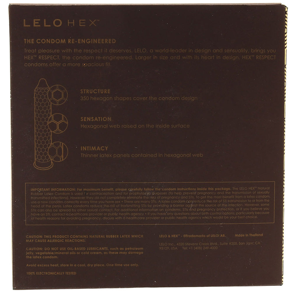 Lelo Hex Respect XL Condoms 36-Pack — Heaven Boutique Calgary 4