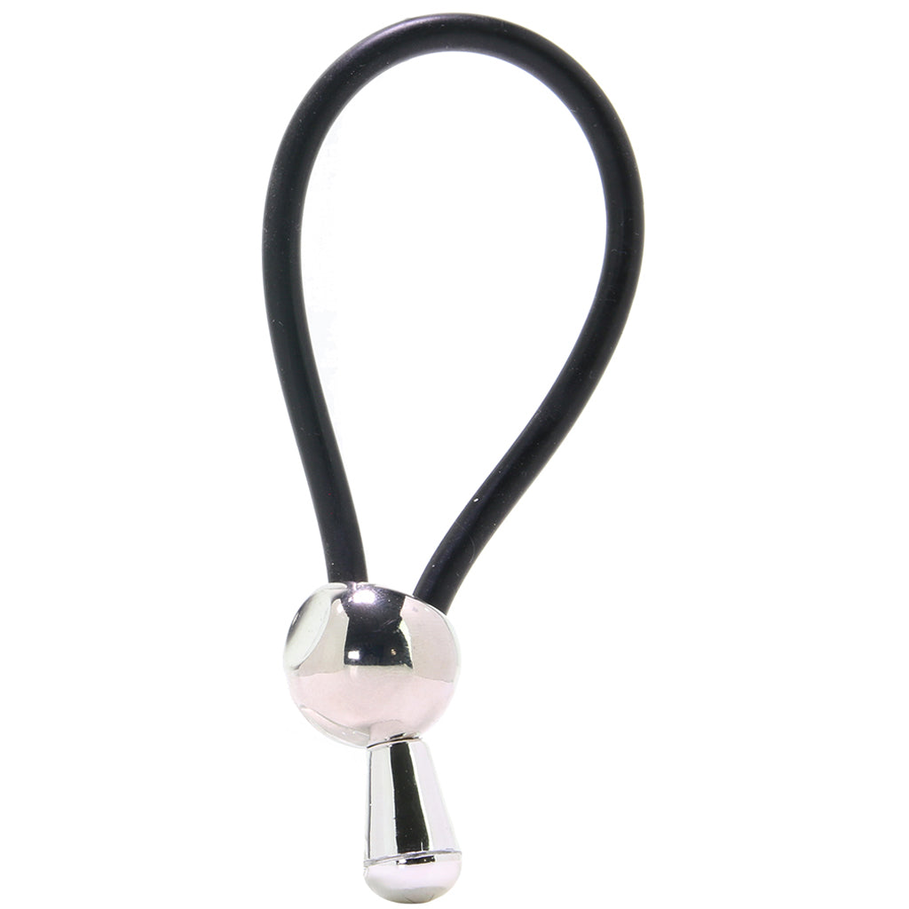 E-Z Cinch Silicone Lasso Cock Ring in Black — Heaven Boutique Calgary 3