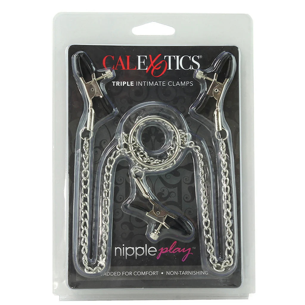 Nipple Play Triple Intimate Clamps (Silver) – Three Points of Pleasure ✨