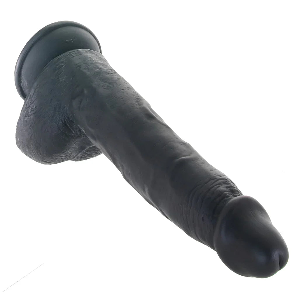 Master Cock Beefy Brad 9 Inch Ballsy Dildo in Black – Calgary adult boutique – features