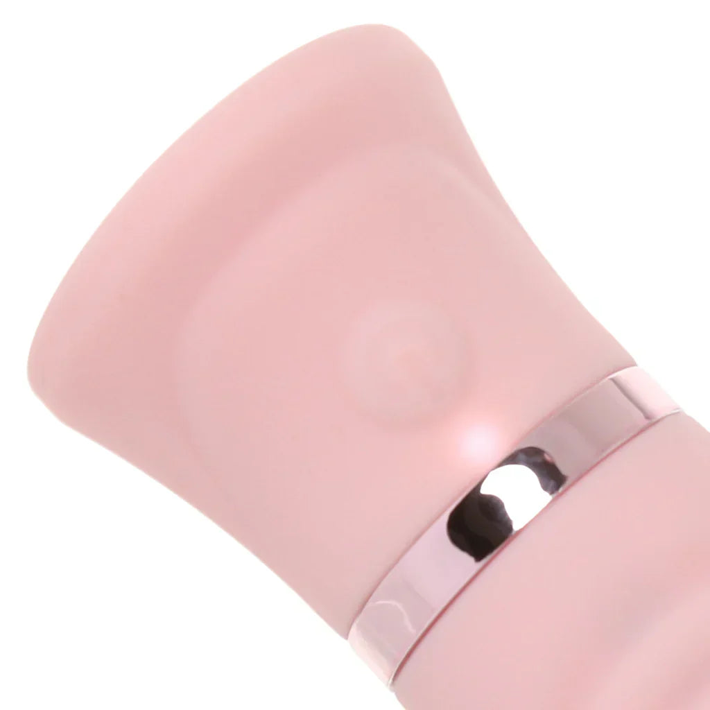 Loveline Mystique Ribbed Mini Rabbit Vibe – Toronto adult store – close-up view