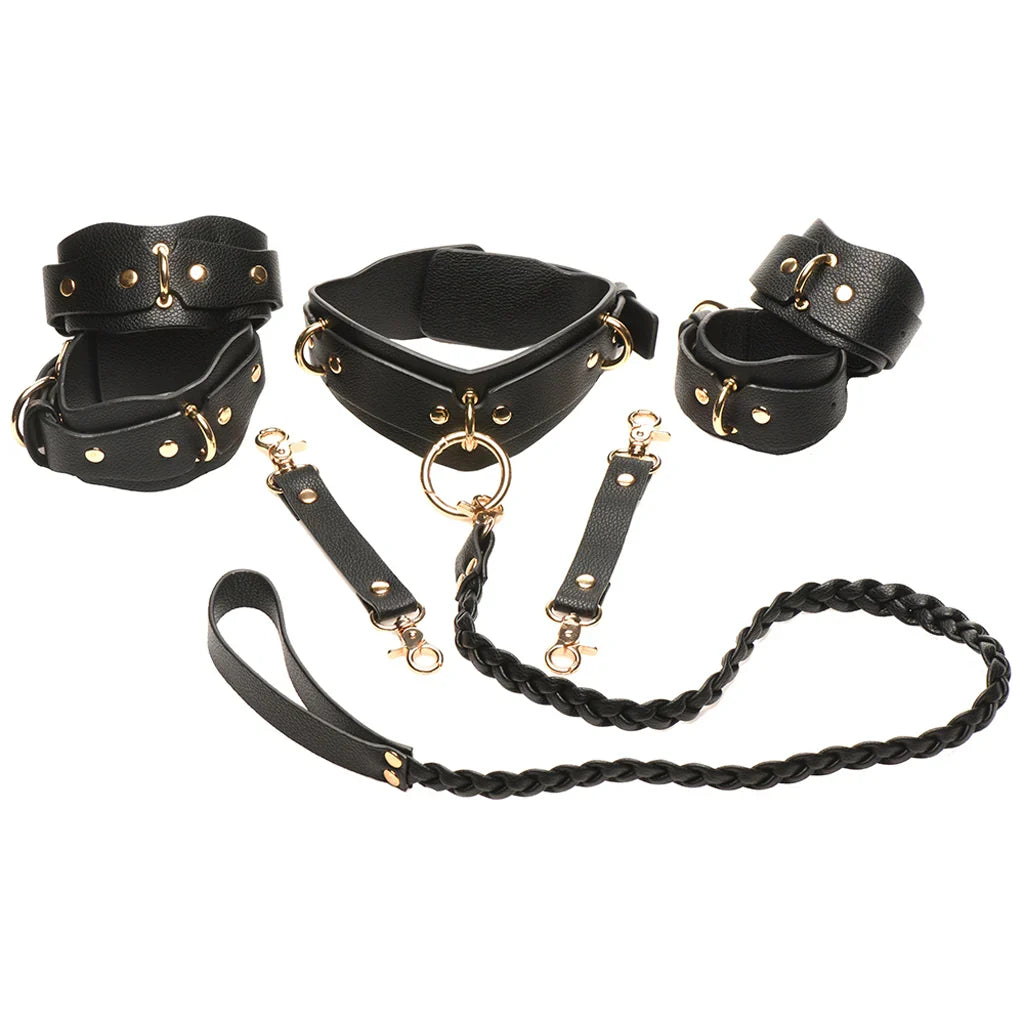 Bedroom Bliss Lover's Restraints Set in Black – Calgary adult boutique – features