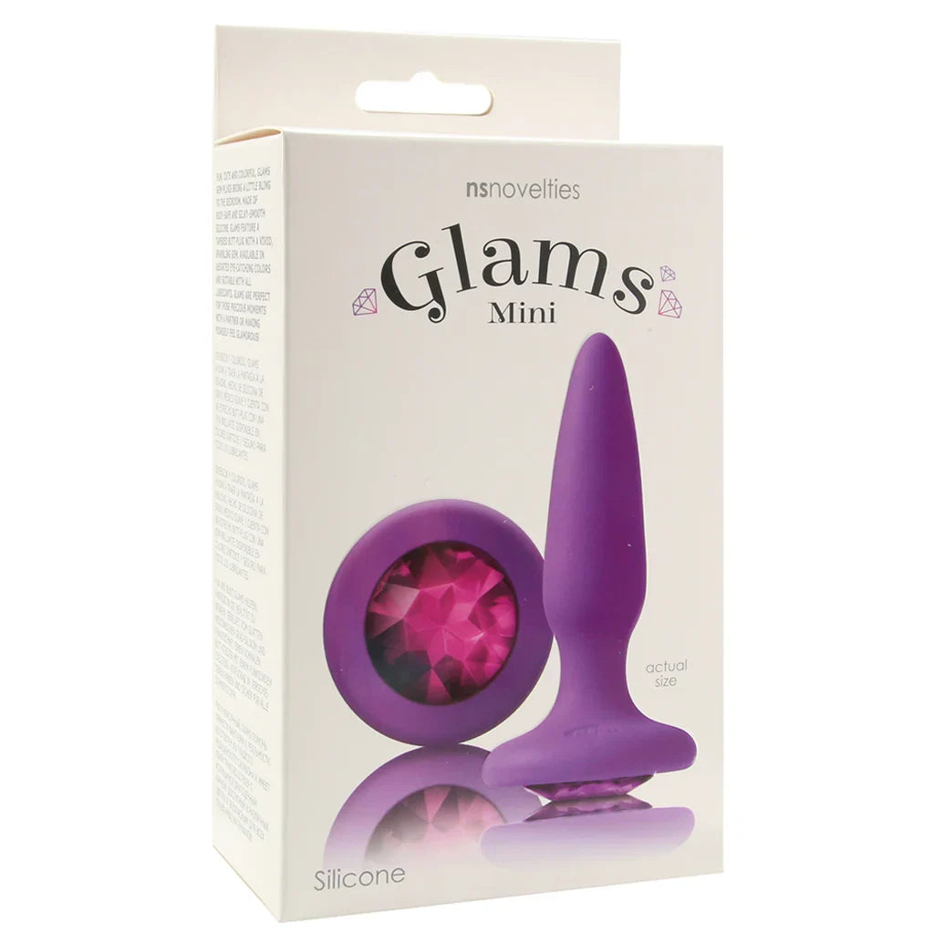 Glams Mini Purple Gem Silicone Butt Plug — buy in Calgary | Heaven Boutique