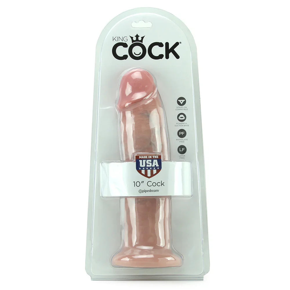 King Cock 10 Inch Dildo in Flesh – Calgary adult store – close-up view
