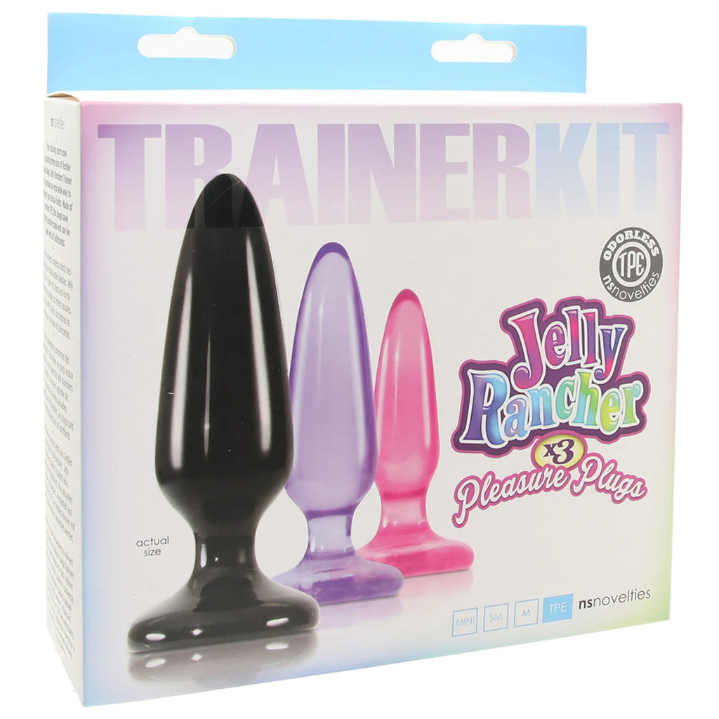 Jelly Rancher Anal Trainer Pleasure Plugs Kit – Colorful Training, Serious Pleasure 🍬🍑 – Heaven Boutique Calgary – side view