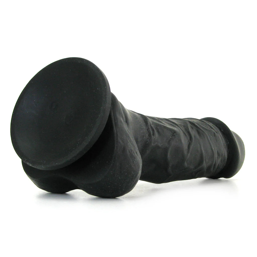 Small Silicone Colours Dildo 7" – Black