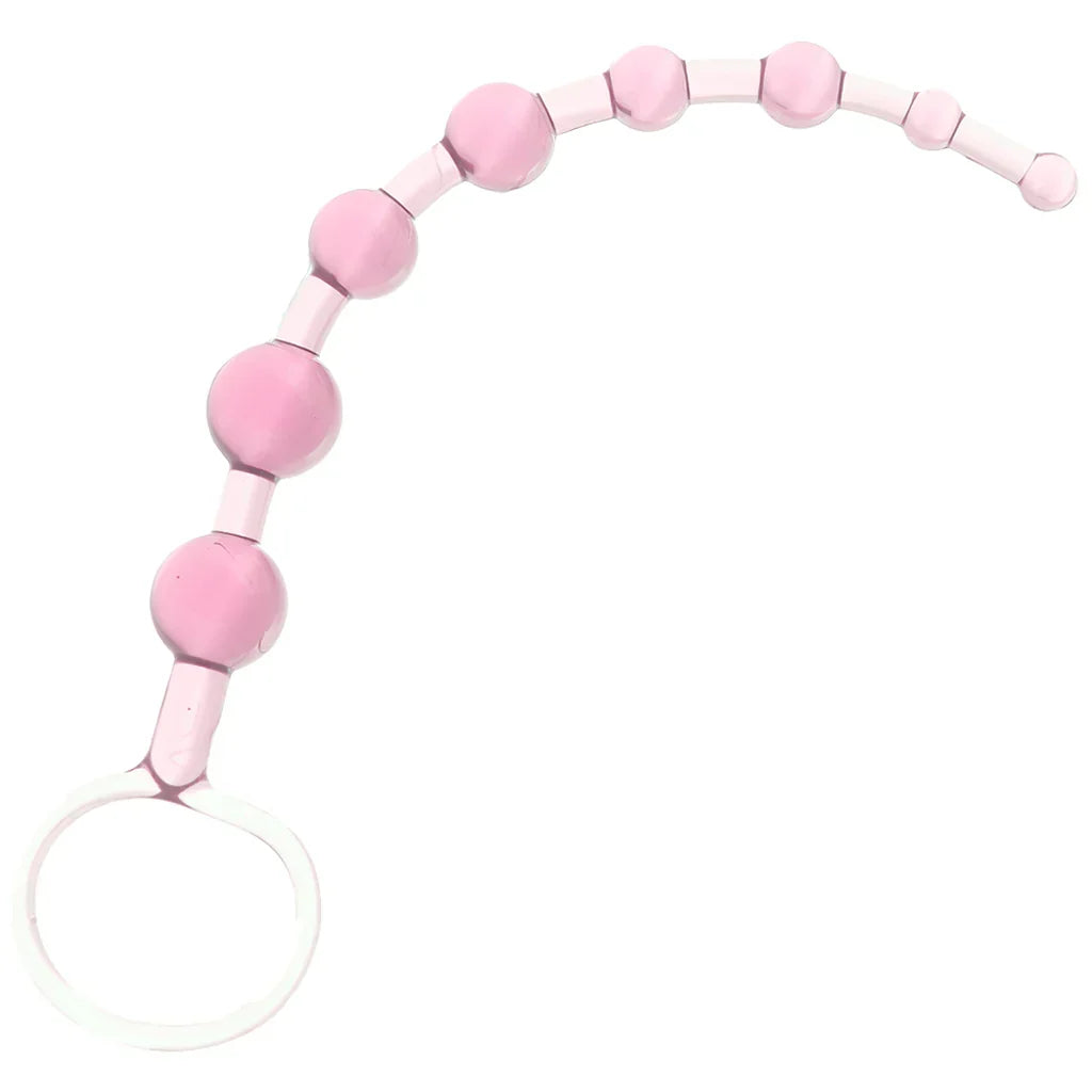 First Time Love Anal Beads in Pink – Calgary adult store – close-up view