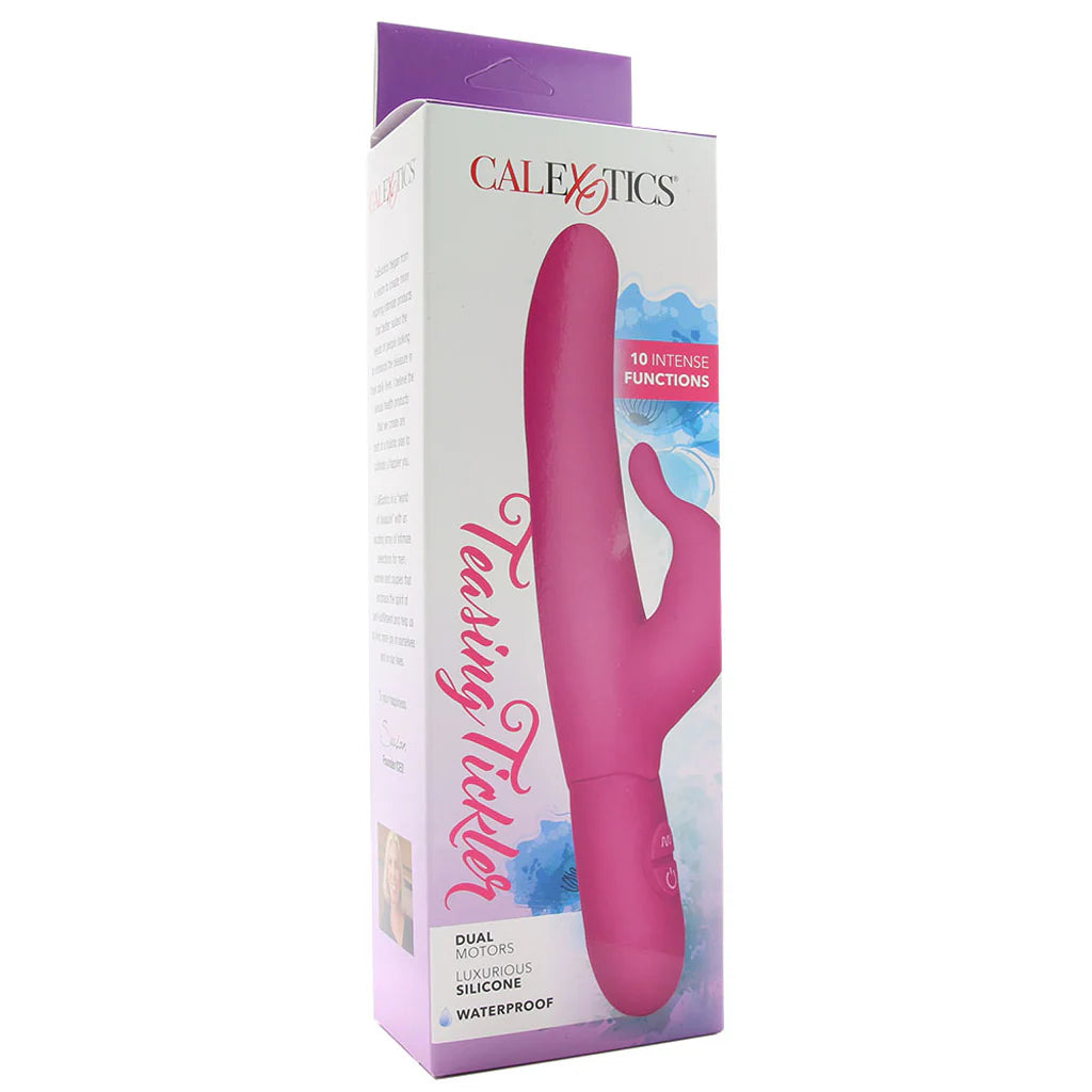Posh 10-Function Silicone Teasing Tickler (Pink) – Dual Stimulation, Endless Vibes 💖🐇