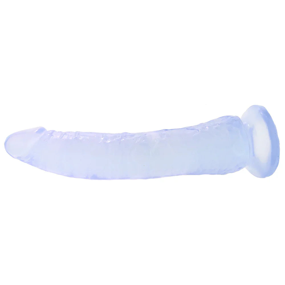 Basix Slim 7 Inch Dildo in Clear – Calgary adult boutique – features
