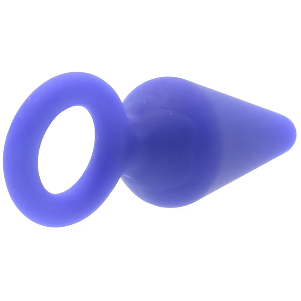 Luxe Candy Rimmer Small Butt Plug in Indigo – Calgary adult store – close-up view