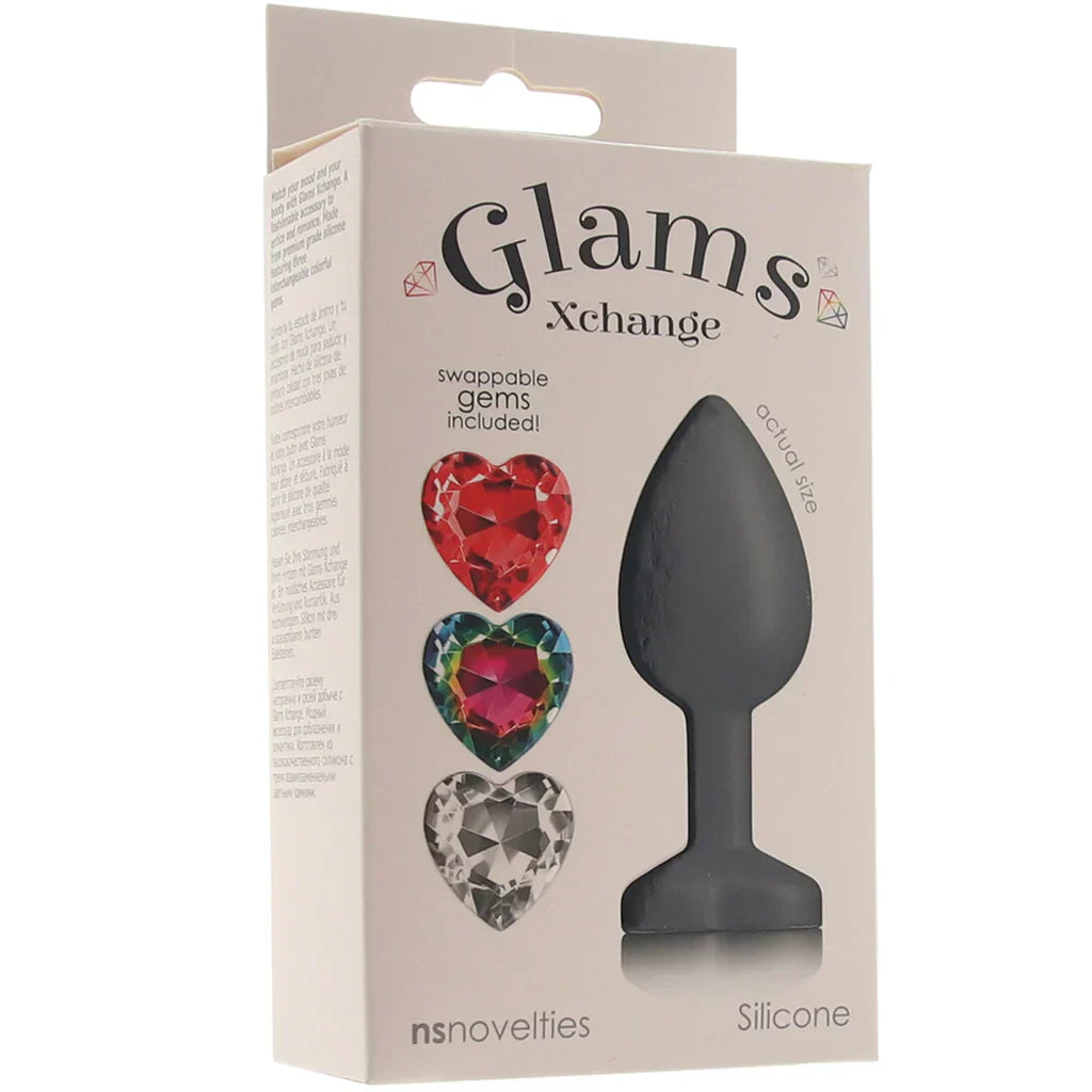 Glams Xchange Heart Gem Butt Plug in Small — Heaven Boutique Calgary 1