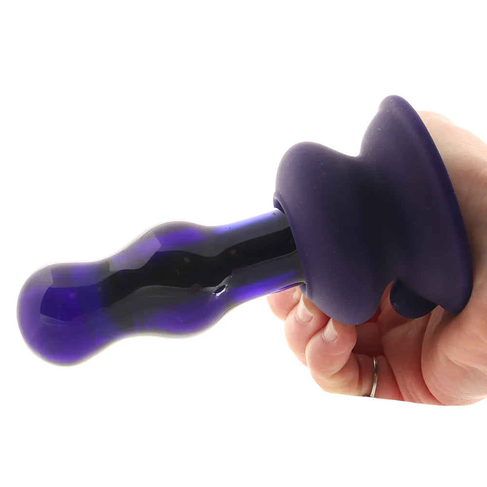 Icicles No.83 Vibrating Glass Plug in Purple Calgary – product detail