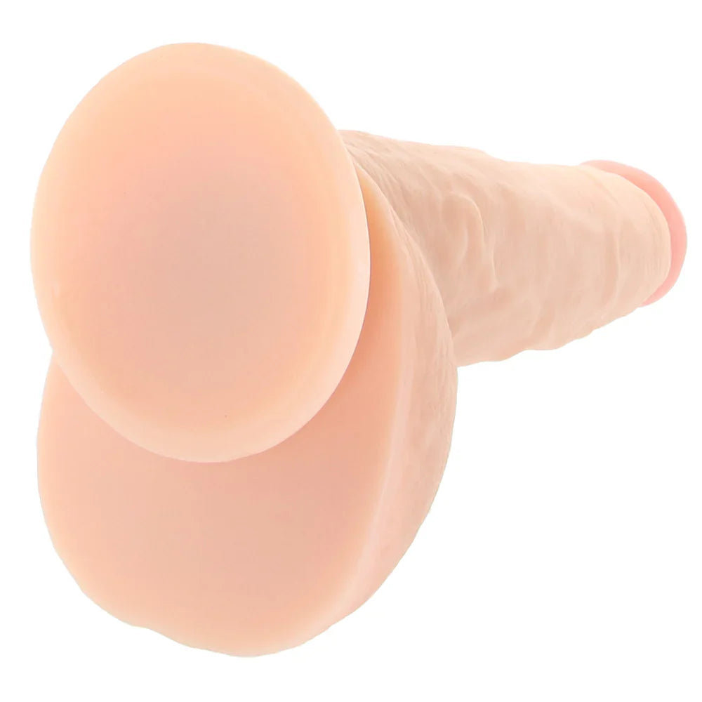 Master Cock Beefy Brad 9 Inch Ballsy Dildo in Light – Calgary adult store – close-up view