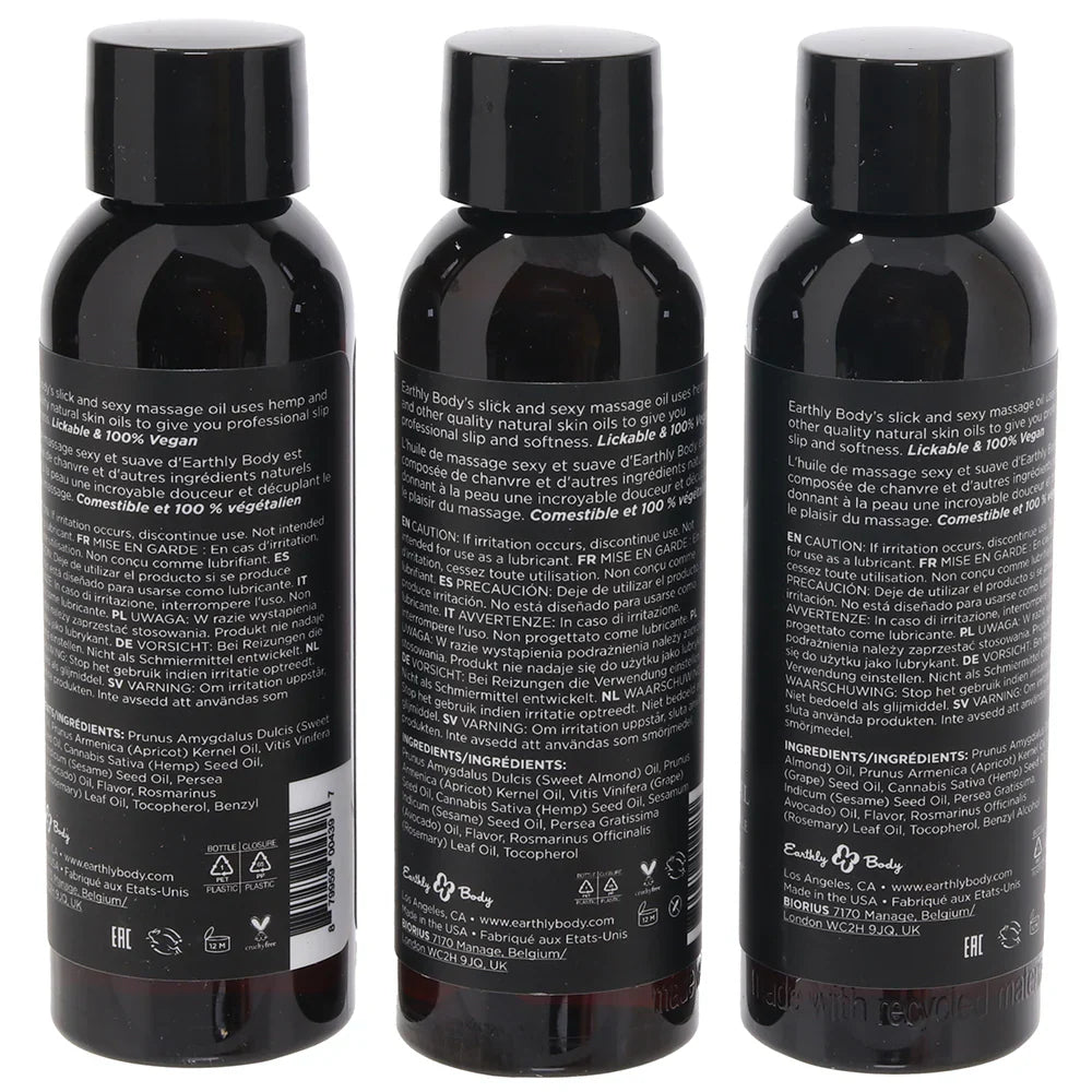 Hempseed Edible Massage Oil Gift Set Calgary – product detail