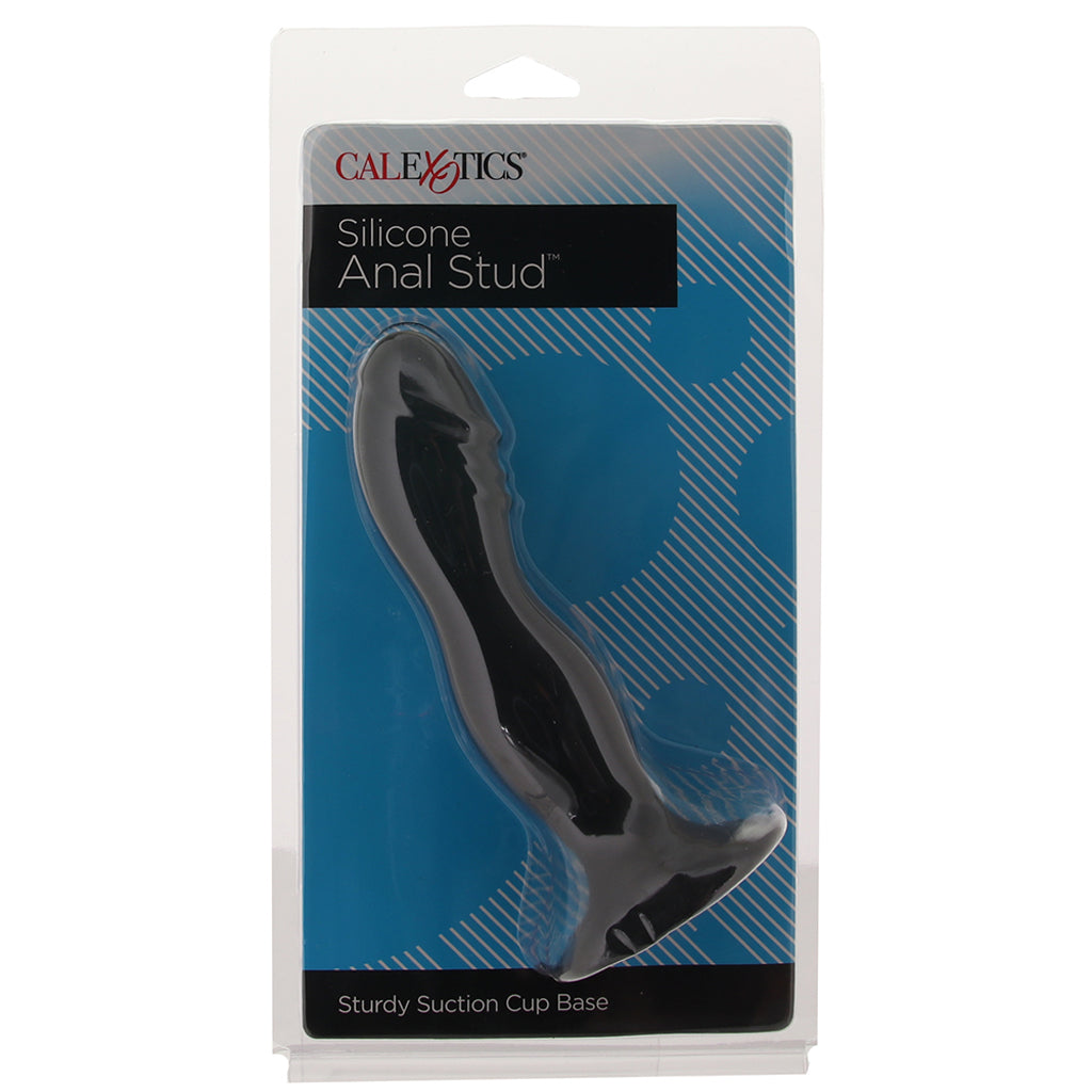 CalExotics Silicone Anal Stud in Black — angle view