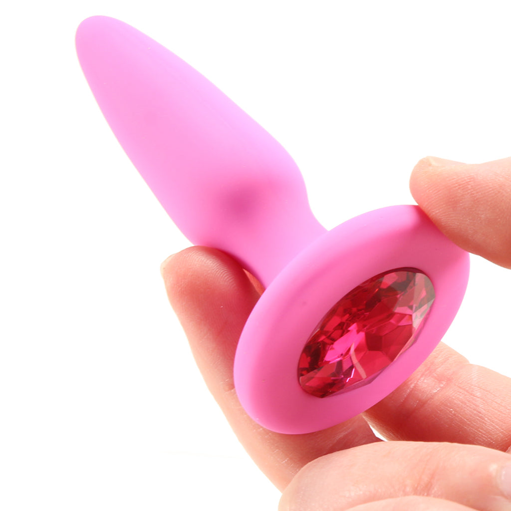 Glams Mini Pink Gem Silicone Butt Plug — Heaven Boutique Calgary 4