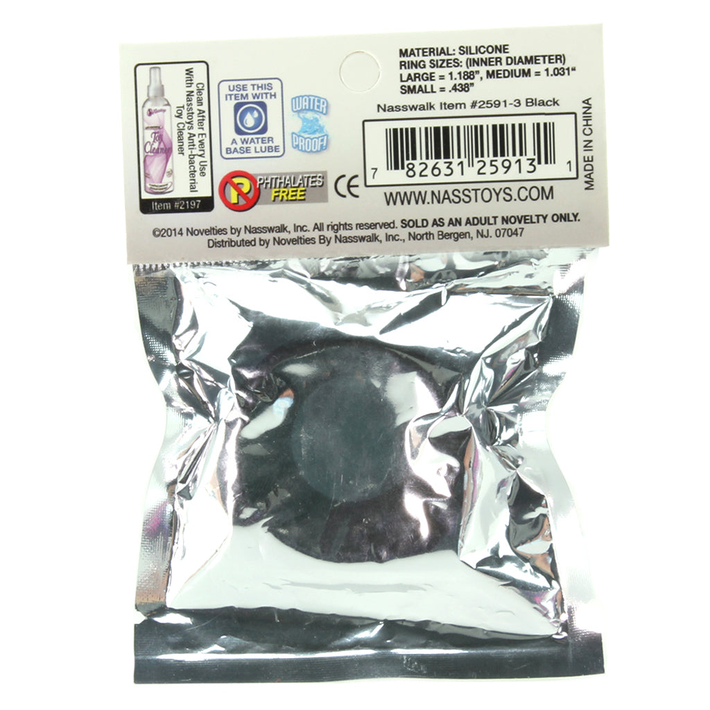 Ram Silicone Cock Rings #3 in Black — Heaven Boutique Calgary 5