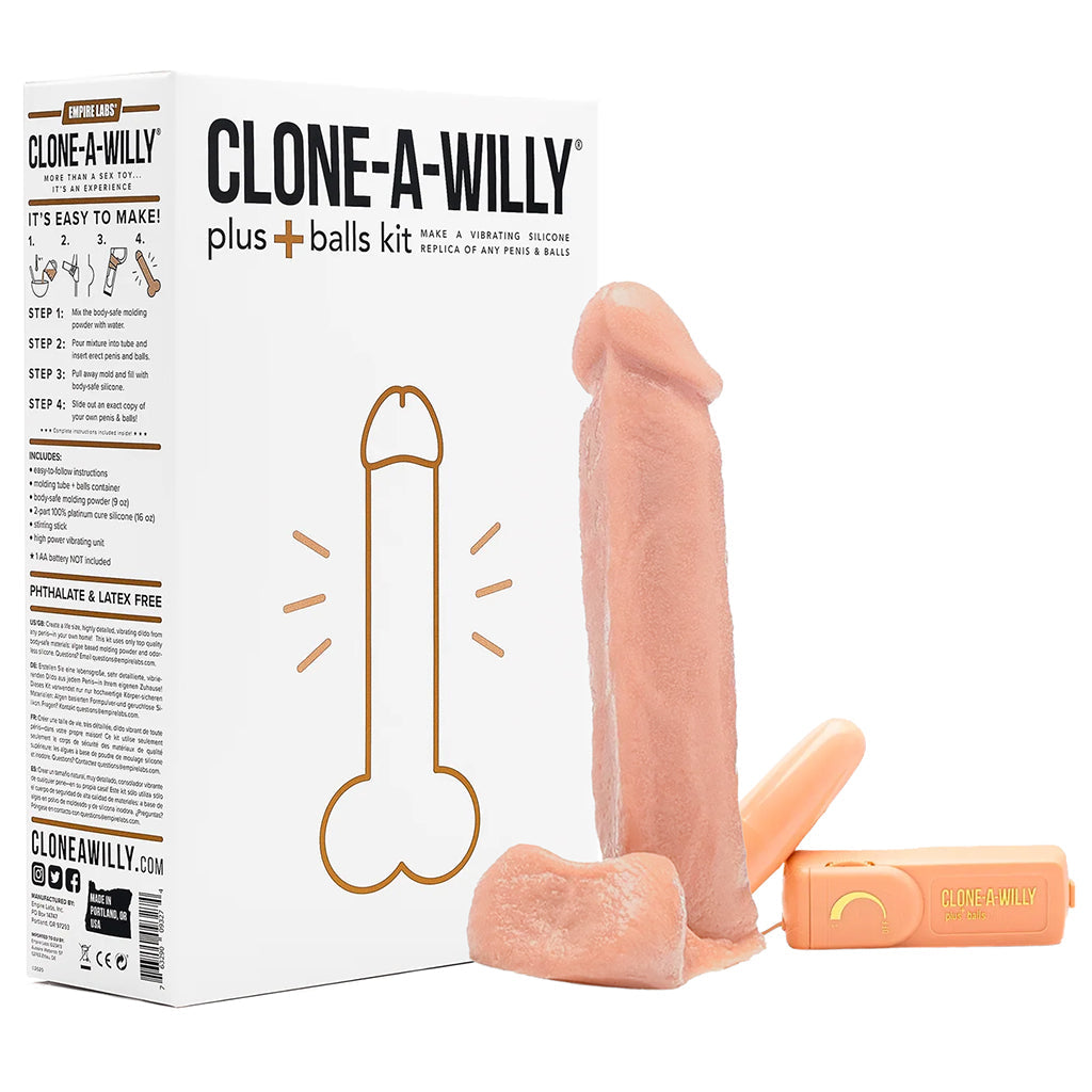 Clone-A-Willy & Balls Vibe Kit in Light Skin Tone — Heaven Boutique Calgary 1