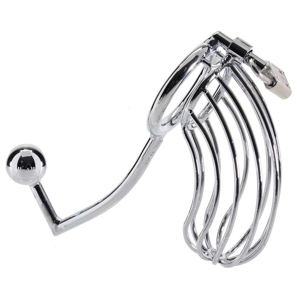 Blue Line Cock Cage with Anal Stimulator — Heaven Boutique Calgary 2