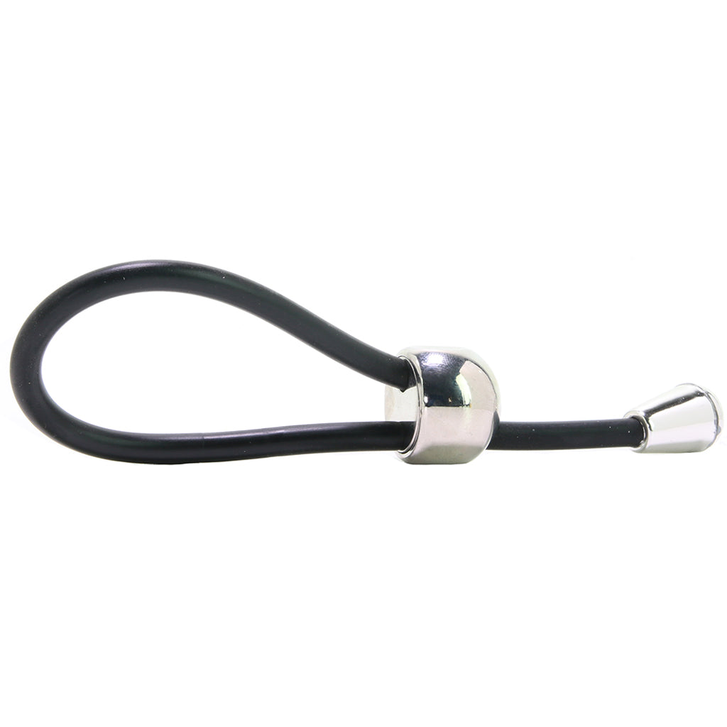 E-Z Cinch Silicone Lasso Cock Ring in Black — Heaven Boutique Calgary 5